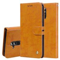 Business stijl olie Wax textuur horizontale Flip lederen case voor Huawei mate 20 lite met houder & kaartsleuven & portemonnee (bruin)
