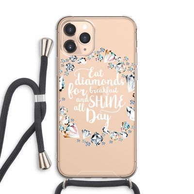 Diamonds: iPhone 11 Pro Max Transparant Hoesje met koord