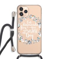 Diamonds: iPhone 11 Pro Max Transparant Hoesje met koord