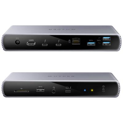HYPER HyperDrive Thunderbolt 4 dockingstation Geschikt voor merk (dockingstation): Universeel USB-C Power Delivery, Geïntegreerde kaartlezer