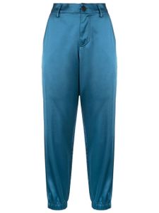 Uma | Raquel Davidowicz pantalon fuselé à fini satiné - Bleu