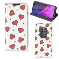 Motorola One Zoom | Hoesje met Magneet | Hearts