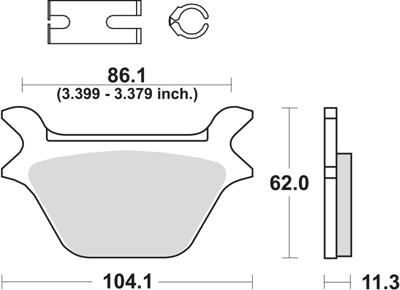 TRW Brake pad mcb 583 organic standard