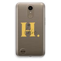 Amber Script: LG K10 (2017) Transparant Hoesje
