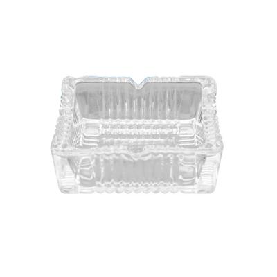 Asbak - vierkant - glas - 10 x 4 cm - binnen/buiten - asbakken