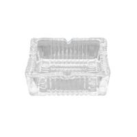 Asbak - vierkant - glas - 10 x 4 cm - binnen/buiten - asbakken