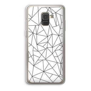 Geometrische lijnen zwart: Samsung Galaxy A8 (2018) Transparant Hoesje