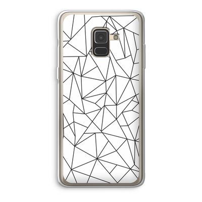Geometrische lijnen zwart: Samsung Galaxy A8 (2018) Transparant Hoesje