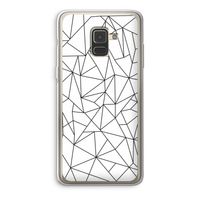 Geometrische lijnen zwart: Samsung Galaxy A8 (2018) Transparant Hoesje