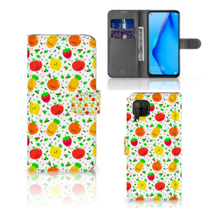 Huawei P40 Lite Book Cover Fruits