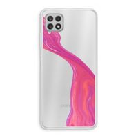 Paarse stroom: Samsung Galaxy A22 4G Transparant Hoesje