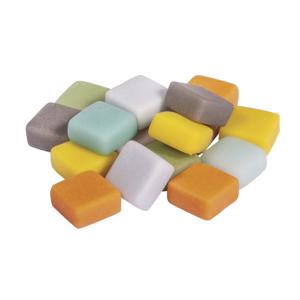 Mozaiek steentjes Silky Glass - diverse kleuren - 250x stuks - 1 x 1 cm formaat - hobby artikelen