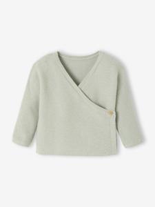 Brassière vest baby van wol en katoen blauwgroen