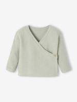 Brassière vest baby van wol en katoen blauwgroen