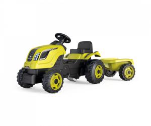 Smoby Farmer XL Traptractor met Trailer Groen