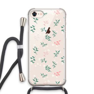 Small white flowers: iPhone 8 Transparant Hoesje met koord