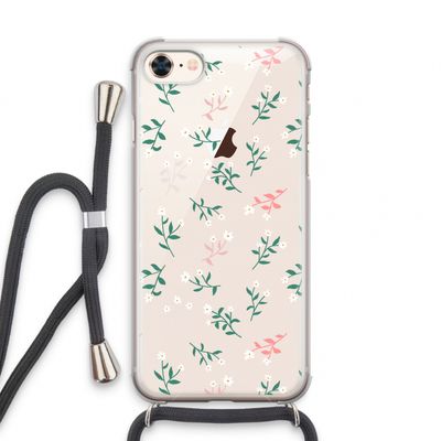 Small white flowers: iPhone 8 Transparant Hoesje met koord