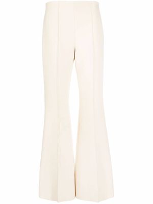 Ferragamo pantalon évasé à taille haute - Tons neutres