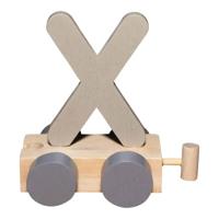 JeP kids houten treinletter X-zand