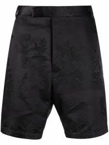 Thom Browne short ajusté à rayures RWB - Noir