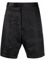 Thom Browne short ajusté à rayures RWB - Noir