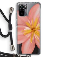 Pink Ellila Flower: Xiaomi Redmi Note 10 Pro Transparant Hoesje met koord