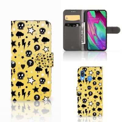 Telefoonhoesje met Naam Samsung Galaxy A40 Punk Geel Telefoonhoesje met Naam Samsung Galaxy A40 Punk Geel