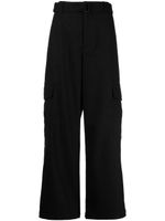 STUDIO TOMBOY pantalon cargo ceinturé à taille haute - Noir