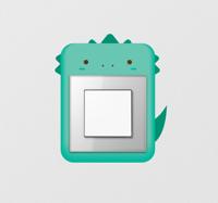Sticker schakelaar dinosaurus