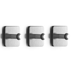 Whiteboard/koelkast magneten met haakjes - 3x - vierkant - 2,5 cm   -