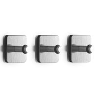 Whiteboard/koelkast magneten met haakjes - 3x - vierkant - 2,5 cm   - - thumbnail