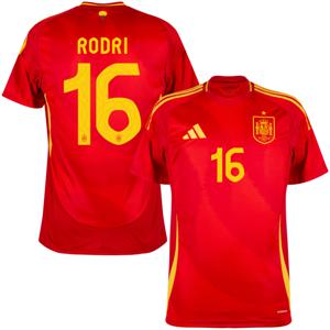 Spanje Shirt Thuis 2024-2025 + Rodri 16