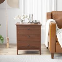 Nachtkastje met 3 Lades Nachtkast voor Boxspringbed 56 x 45 x 66 cm Walnoot
