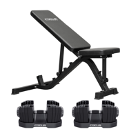 Trainingsbank - Focus Fitness Force 8 - incl. verstelbare dumbbellset