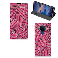 Nokia 5.4 Bookcase Swirl Pink - thumbnail