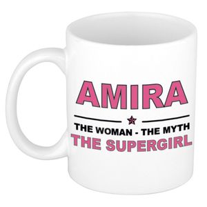 Amira The woman, The myth the supergirl cadeau koffie mok / thee beker 300 ml