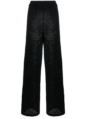 ROTATE BIRGER CHRISTENSEN pantalon ample à taille haute - Noir