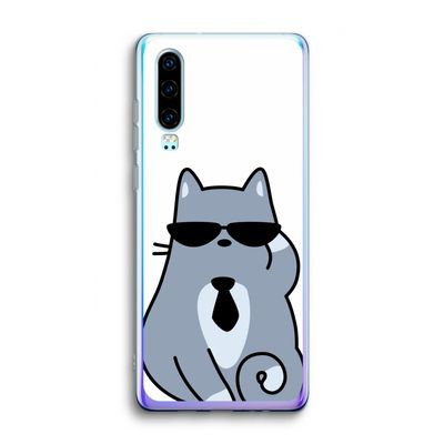 Cool cat: Huawei P30 Transparant Hoesje