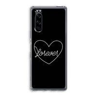 Forever heart black: Sony Xperia 5 Transparant Hoesje Forever heart black: Sony Xperia 5 Transparant Hoesje