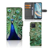 OPPO Reno4 Z | Telefoonhoesje | Met pasjeshouder | Pauw