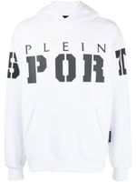 Plein Sport hoodie en coton à imprimé graphique - Blanc