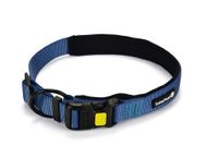 Beeztees parinca premium - hondenhalsband - nylon - blauw - 60-65 cm x 35 mm