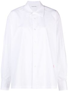 Alexander Wang chemise en coton à logo appliqué - Blanc