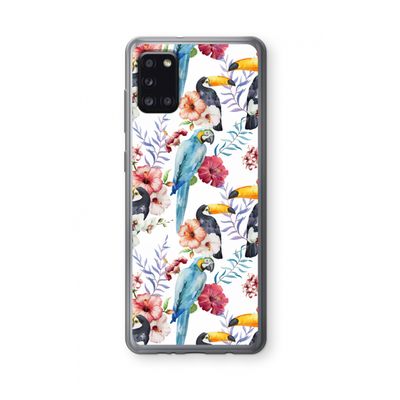 Bloemen tukan: Samsung Galaxy A31 Transparant Hoesje