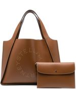 Stella McCartney sac cabas à logo strassé - Marron