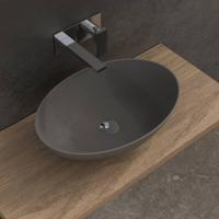 Opbouw Waskom Ideavit Solidthin 60x40x14.5 cm Solid Surface Mat Donker Grijs Ideavit