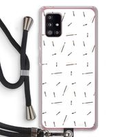 Hipster stripes: Samsung Galaxy A51 5G Transparant Hoesje met koord