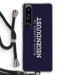 Blijve plakken in Negenduust: Sony Xperia 1 III Transparant Hoesje met koord