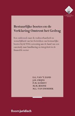 Bestuurlijke boetes en de Verklaring Omtrent het Gedrag (Paperback)