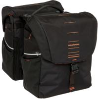 Dubbele fietstas New Looxs Vigo Double RackTime 2.0 - 40 liter - 30 x 19 x 40 cm (2x) - Black-Orange